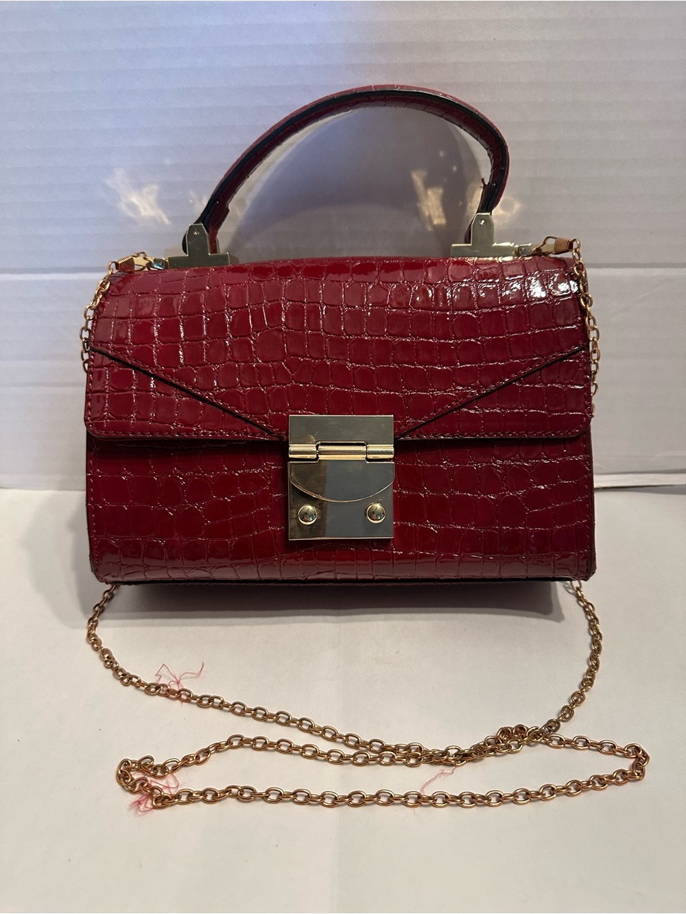 ALDO Red/Gold Crossbody Purse